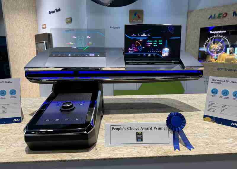 彩神vll车用Micro LED Display HMI解决方案获”最佳车用显示奖”，，，，以用户为中心开发，，，针对前座驾驶与乘客设计兼具娱乐与安全的高画质屏幕，，包含车舱前座的Micro LED透明屏幕及全球首款内建镜头的智慧Micro LED显示器